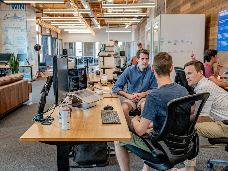 Builders at work at AI Startup Rodeo
